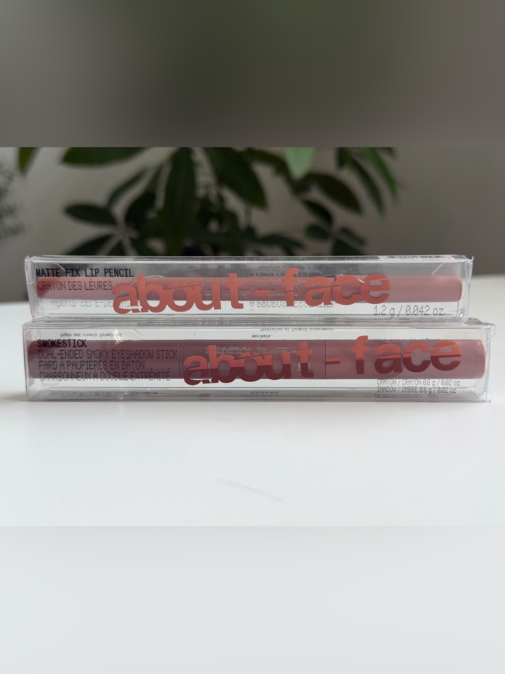 About-Face Makeup Bundle NIB | Matte Fix Lip Pencil + Smokestick